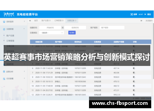 英超赛事市场营销策略分析与创新模式探讨 英超赛事市场营销策略分析与创新模式探讨