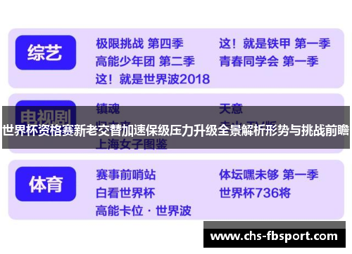 世界杯资格赛新老交替加速保级压力升级全景解析形势与挑战前瞻